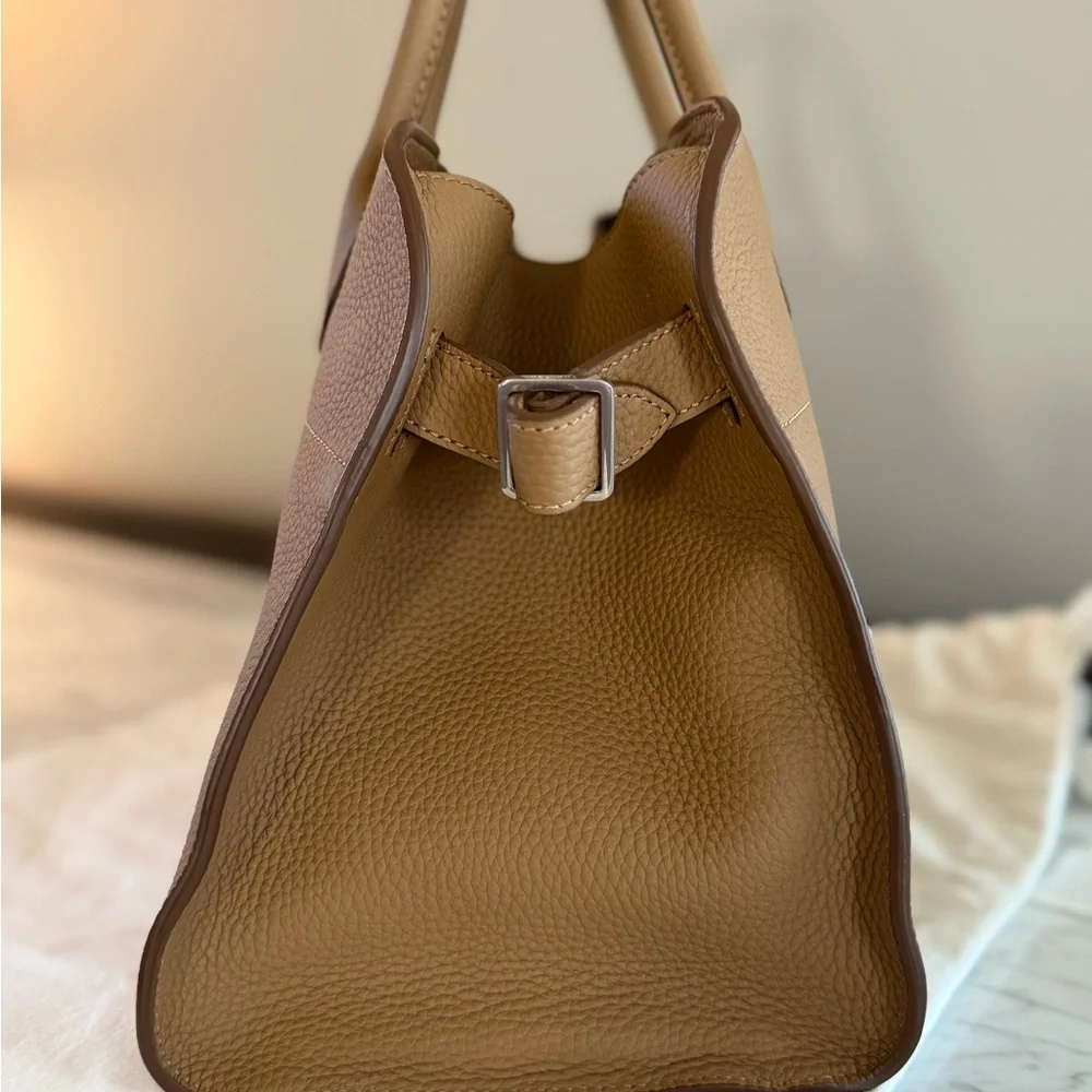 The Row Soft Margaux 12 Bag Sandpit Leather Silver Hardware - Picture 3 of 7